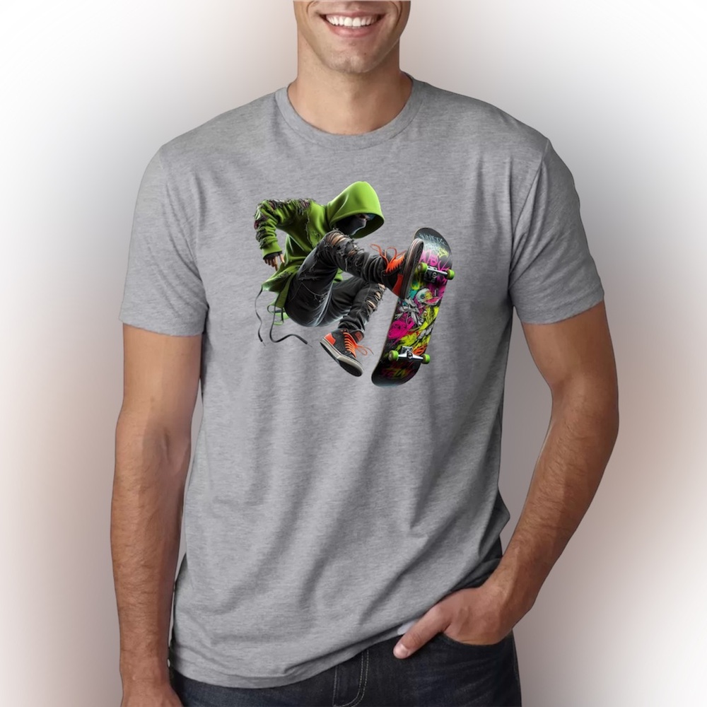Urban Skateboarder Graphic T-Shirt Street Style Skater Tee